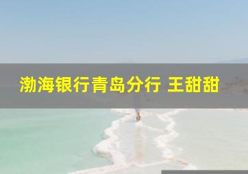 渤海银行青岛分行 王甜甜